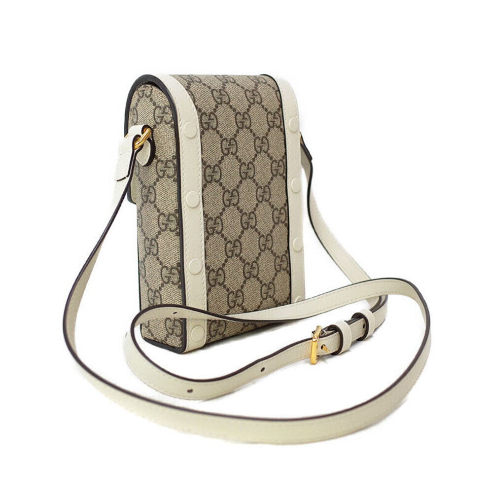 Gucci ebony canvas 1955 Brown Bag GG beige Supreme Horsebit